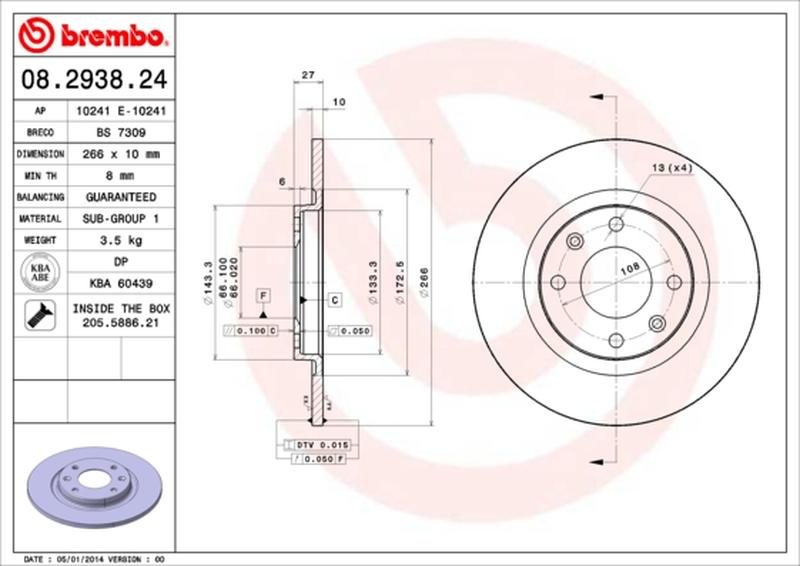 BREMBO 08-2938-24