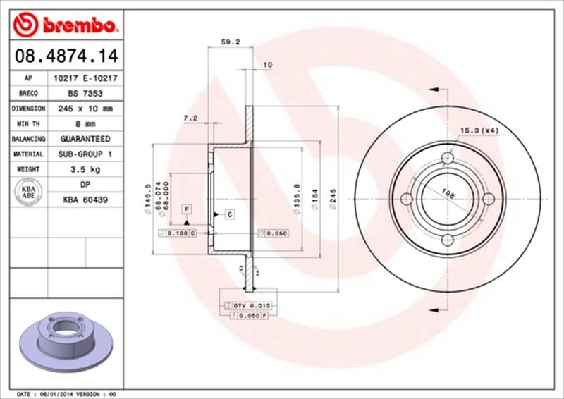 BREMBO 08-4874-14