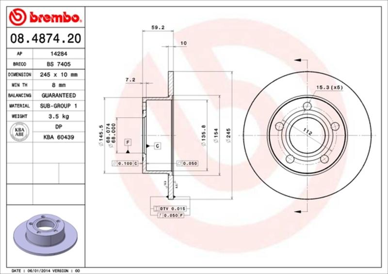 BREMBO 08-4874-20