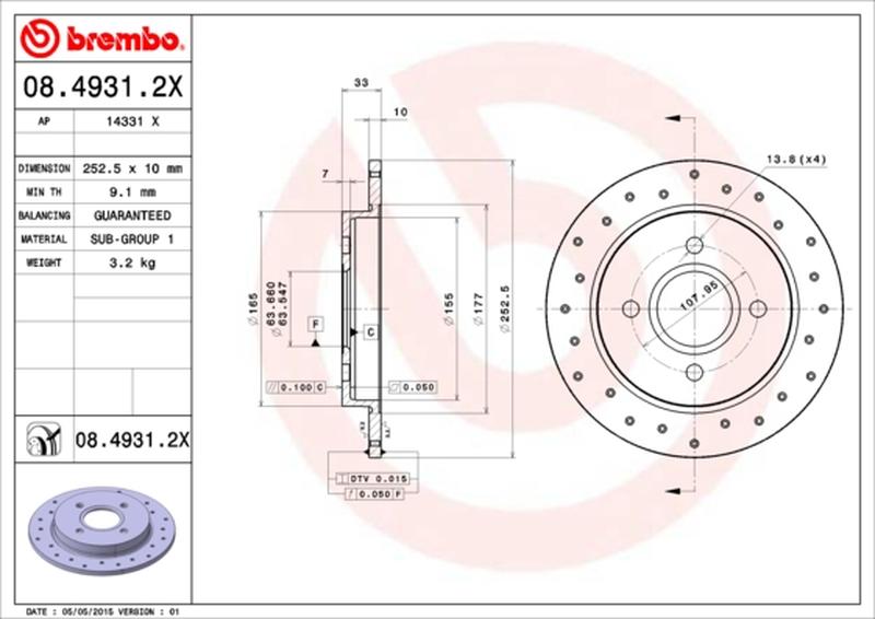 BREMBO 08-4931-2X