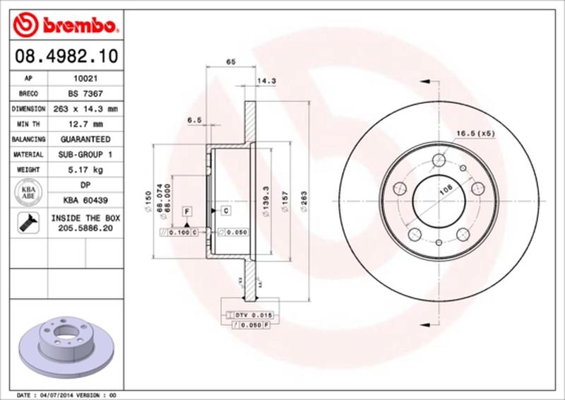 BREMBO 08-4982-10