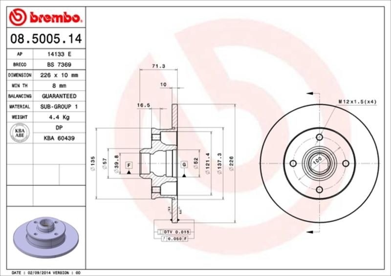 BREMBO 08-5005-14