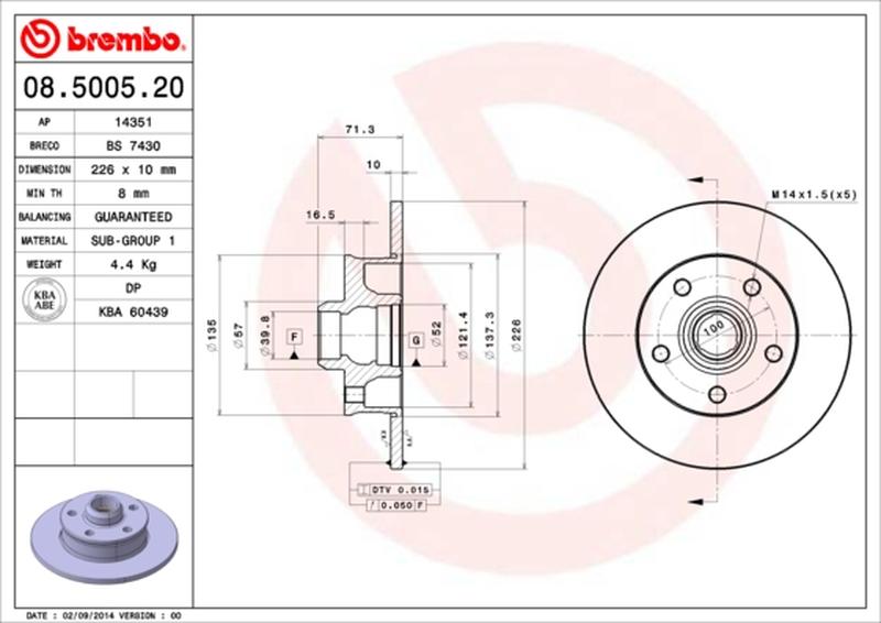 BREMBO 08-5005-20