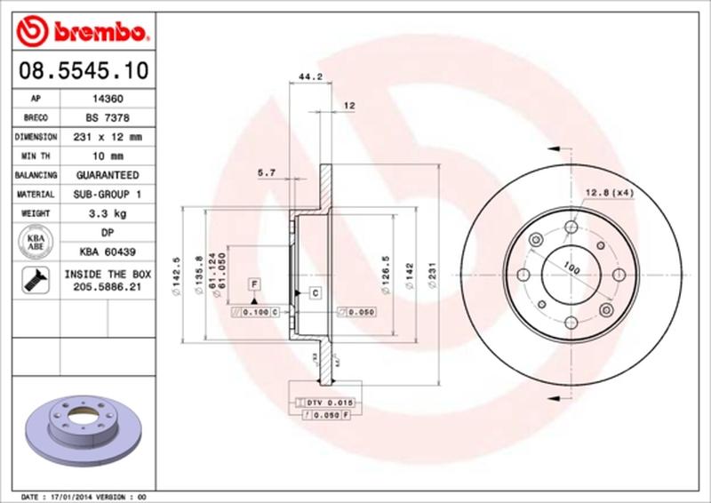 BREMBO 08-5545-10