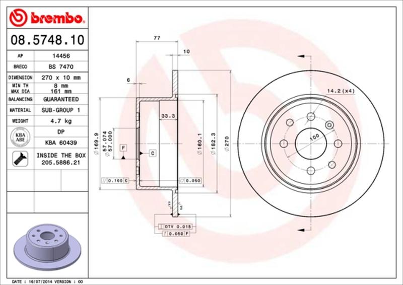 BREMBO 08-5748-10