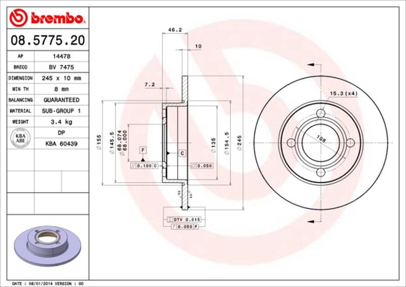 BREMBO 08-5775-20