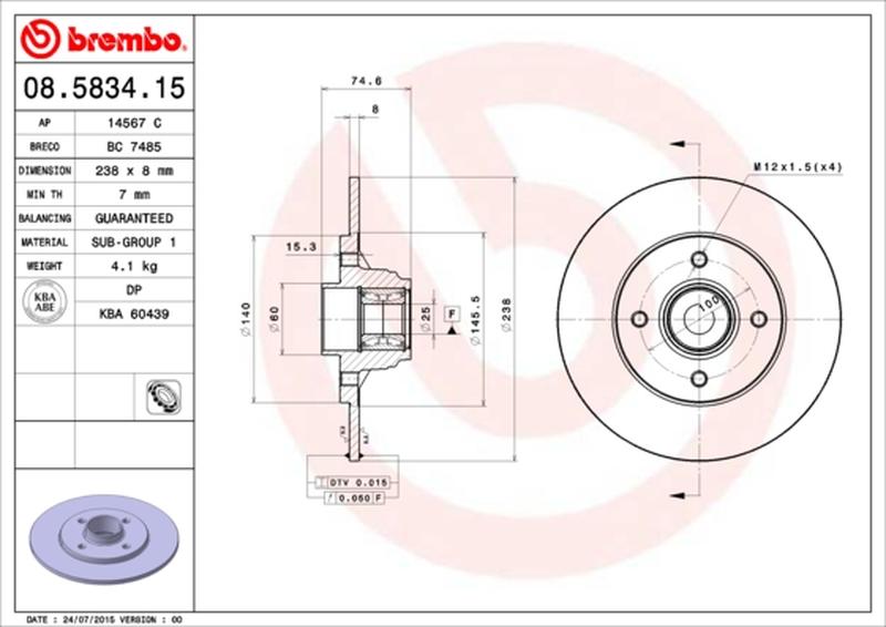 BREMBO 08-5834-15