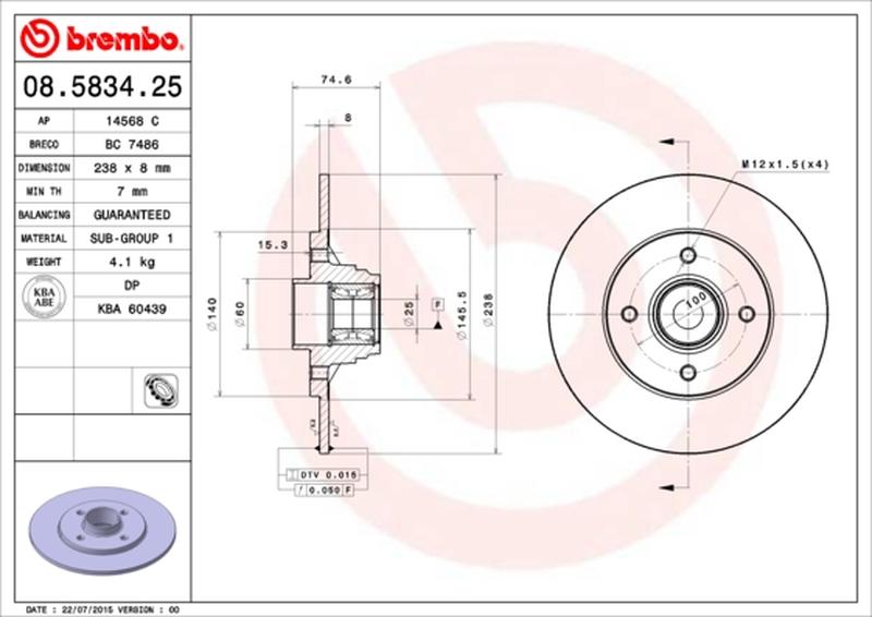 BREMBO 08-5834-25