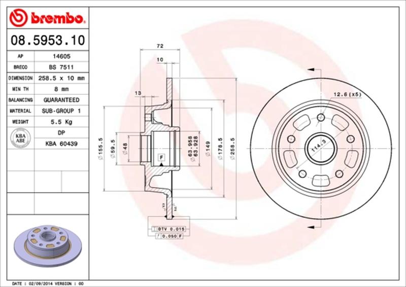 BREMBO 08-5953-10