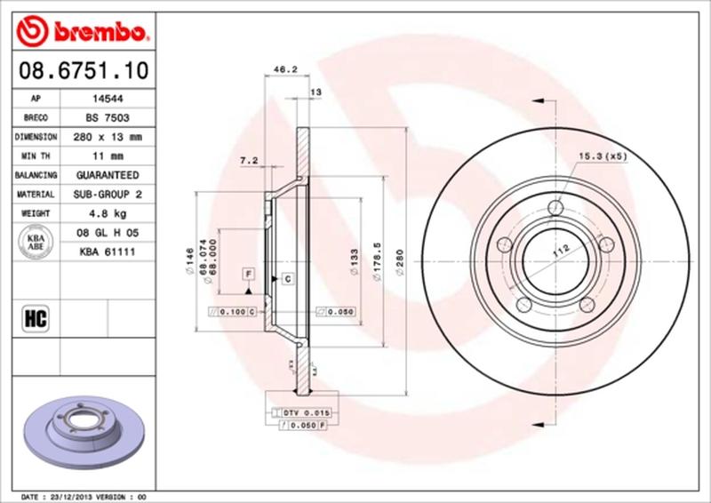 BREMBO 08-6751-10