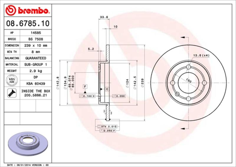 BREMBO 08-6785-10