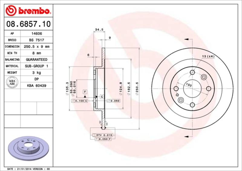 BREMBO 08-6857-10