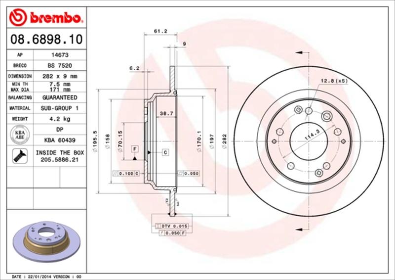 BREMBO 08-6898-10