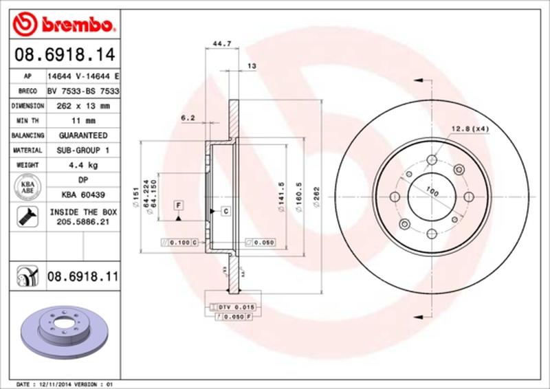BREMBO 08-6918-11