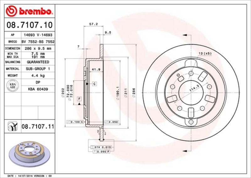 BREMBO 08-7107-11