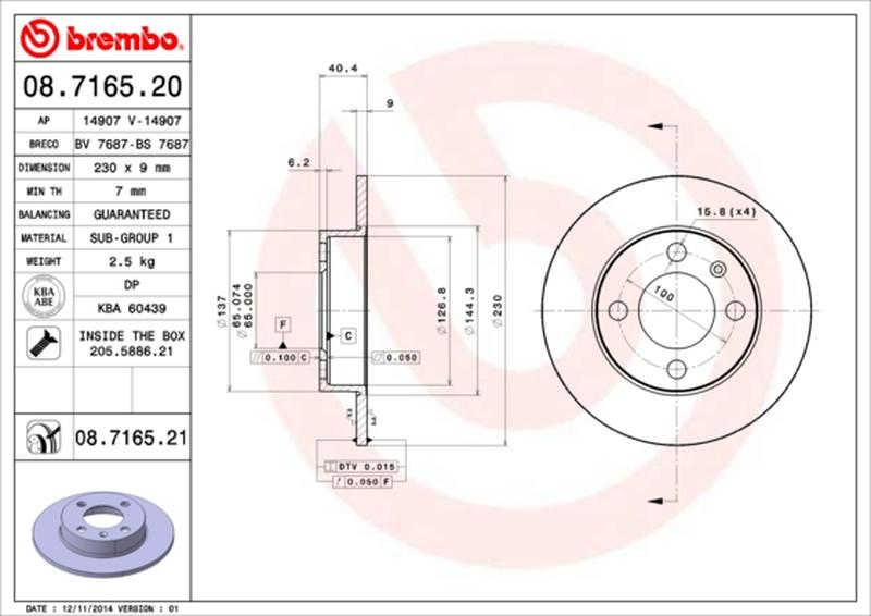 BREMBO 08-7165-20