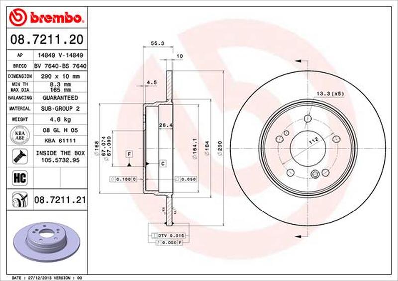 BREMBO 08-7211-21
