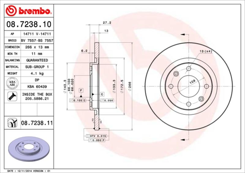 BREMBO 08-7238-10