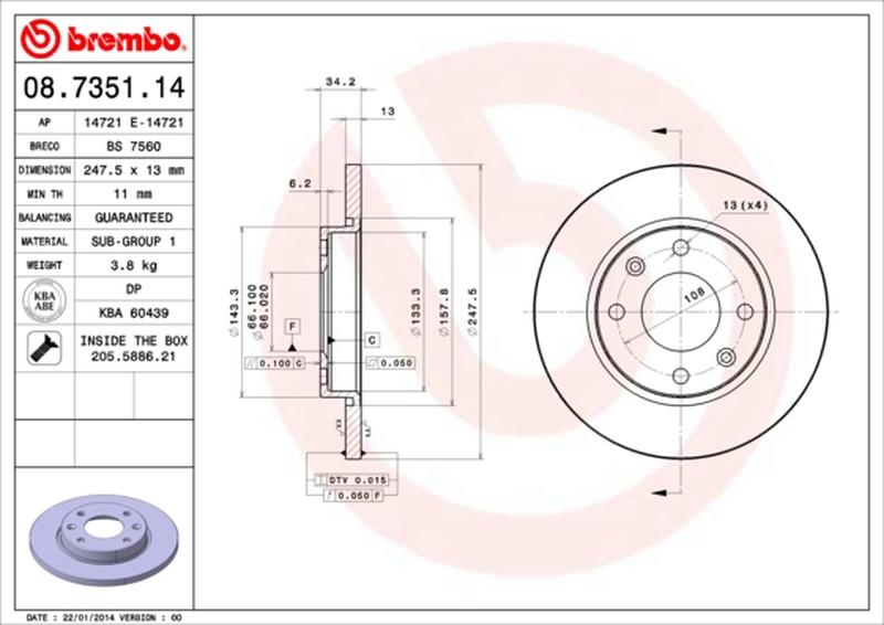 BREMBO 08-7351-14