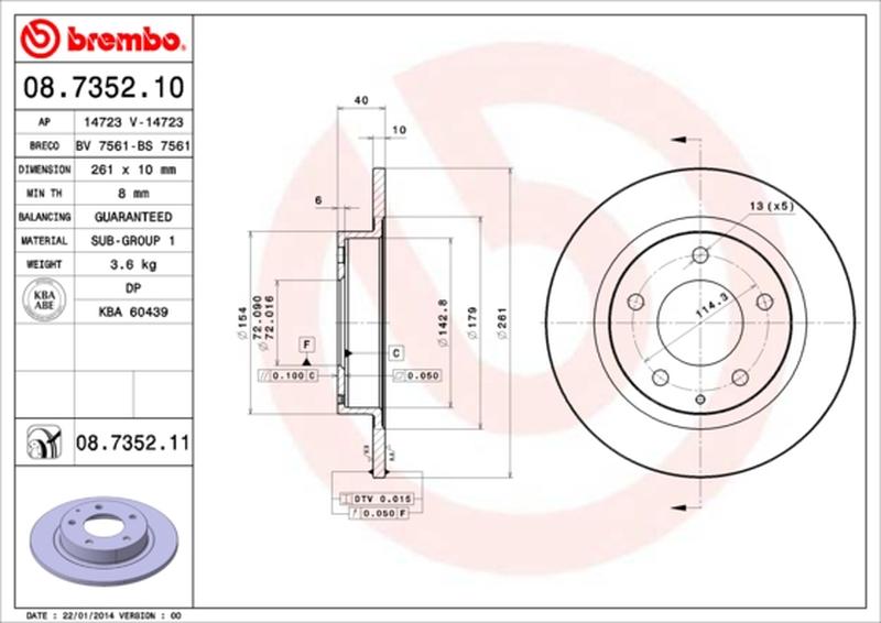 BREMBO 08-7352-11
