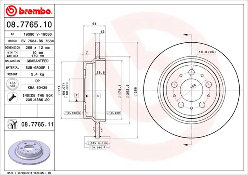 BREMBO 08-7765-11