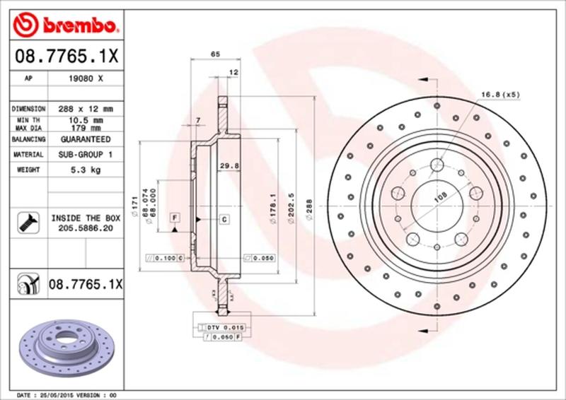 BREMBO 08-7765-1X