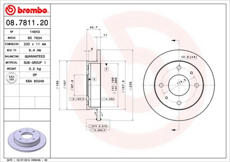 BREMBO 08-7811-20