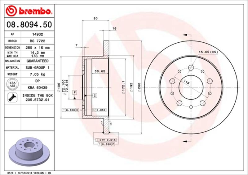 BREMBO 08-8094-50