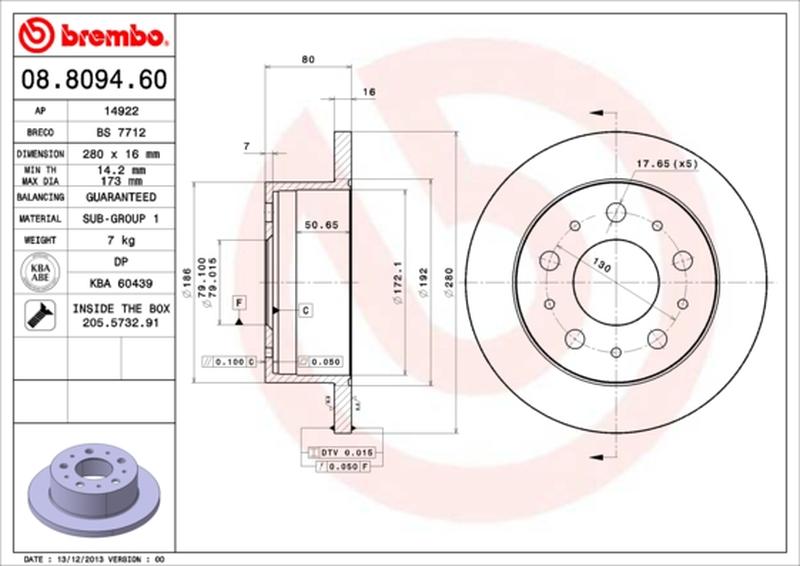 BREMBO 08-8094-60