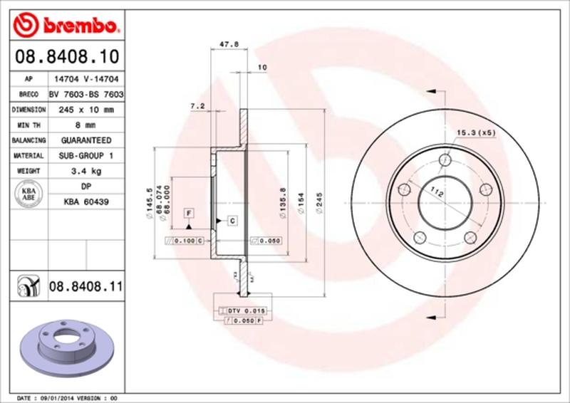 BREMBO 08-8408-11