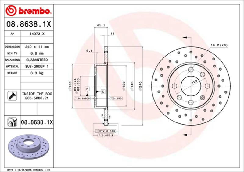 BREMBO 08-8638-1X