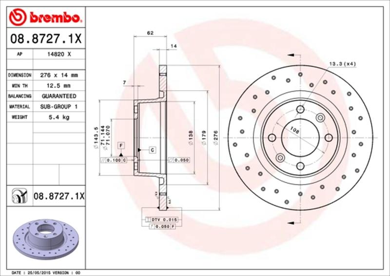 BREMBO 08-8727-1X