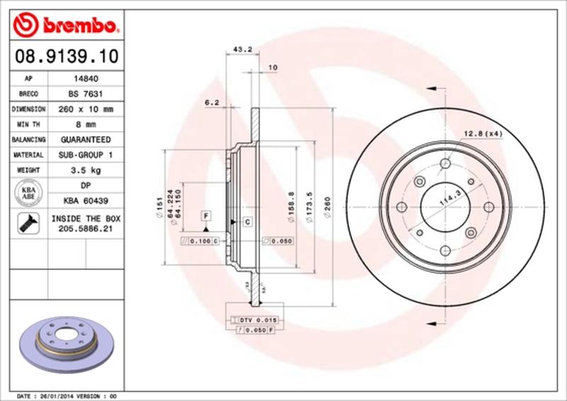 BREMBO 08-9139-10