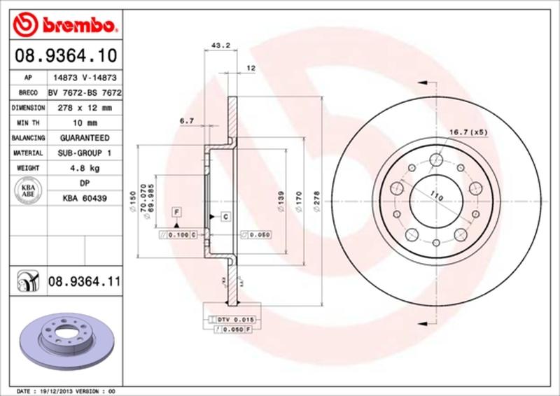 BREMBO 08-9364-11