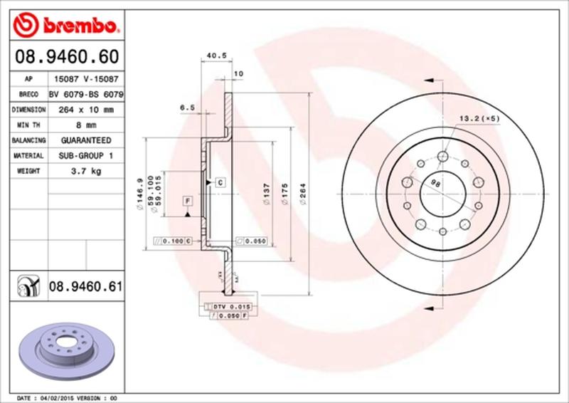 BREMBO 08-9460-60