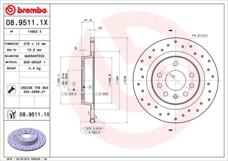 BREMBO 08-9511-1X