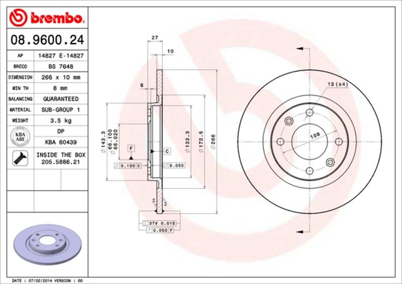 BREMBO 08-9600-24