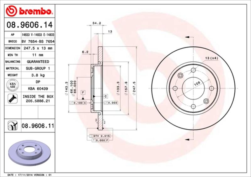 BREMBO 08-9606-14