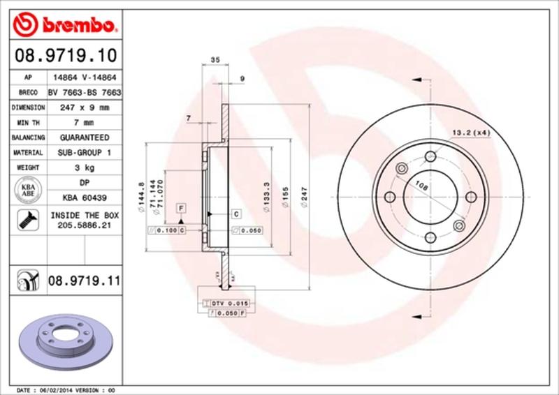 BREMBO 08-9719-11