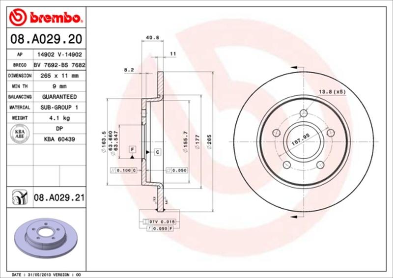 BREMBO 08-A029-21