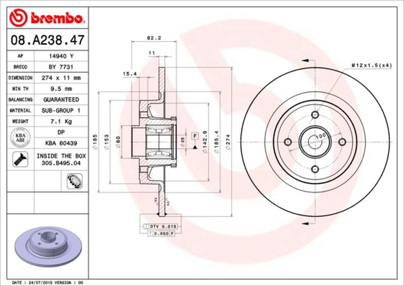 BREMBO 08-A238-47