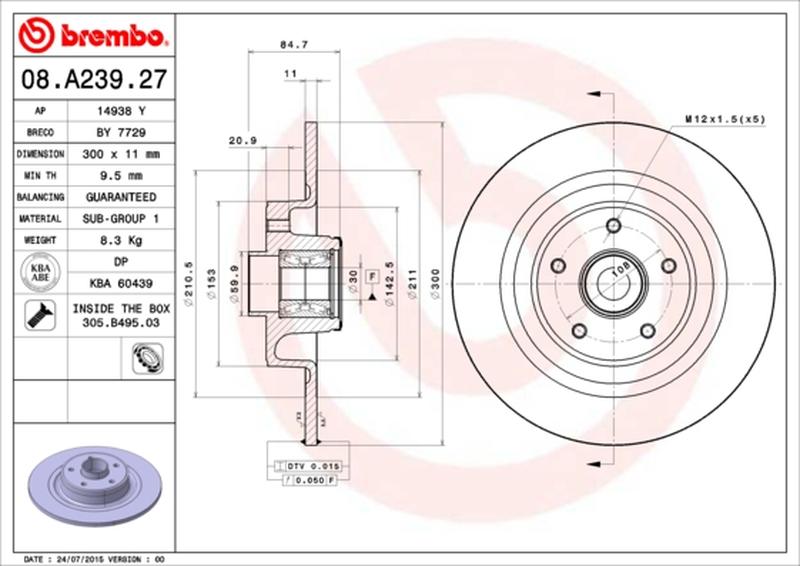 BREMBO 08-A239-27