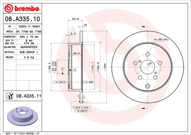 BREMBO 08-A335-10