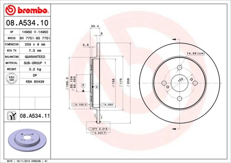 BREMBO 08-A534-11