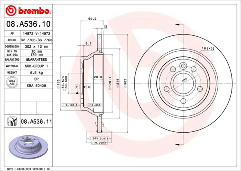 BREMBO 08-A536-11
