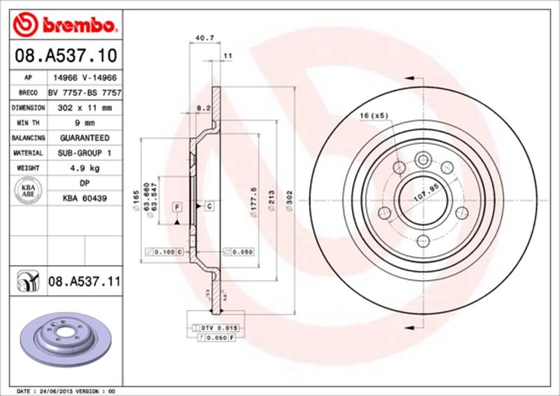 BREMBO 08-A537-11