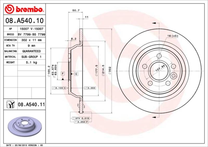 BREMBO 08-A540-10