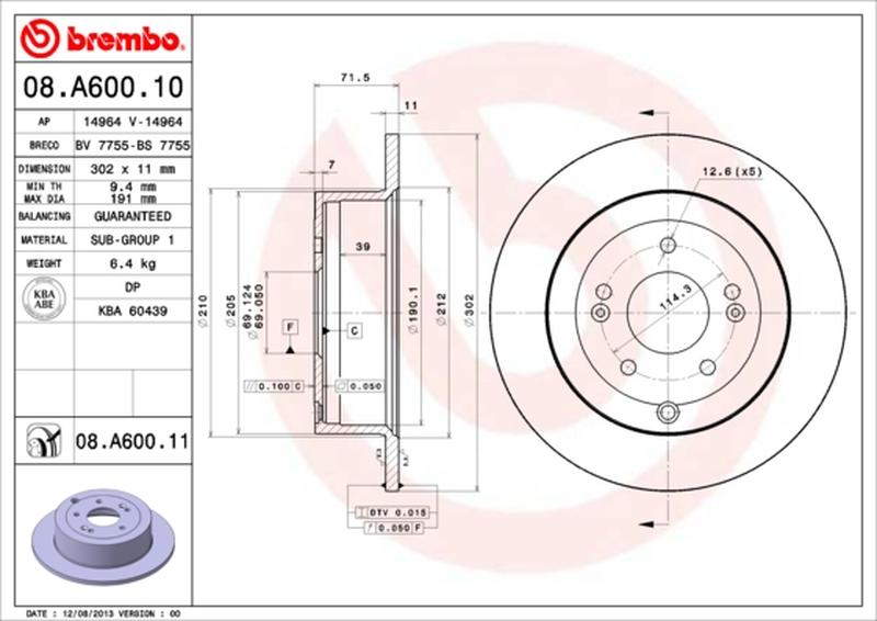 BREMBO 08-A600-11