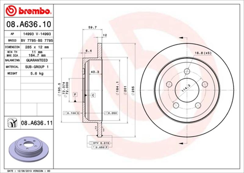 BREMBO 08-A636-11