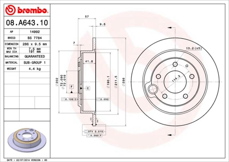 BREMBO 08-A643-10